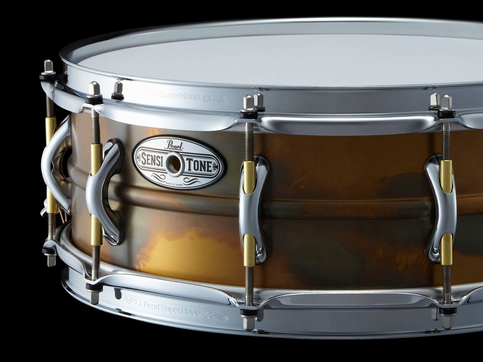 Pearl PSSTA1450FB Sensitone 14 x 5 Snare Drum - Premium Patina Brass