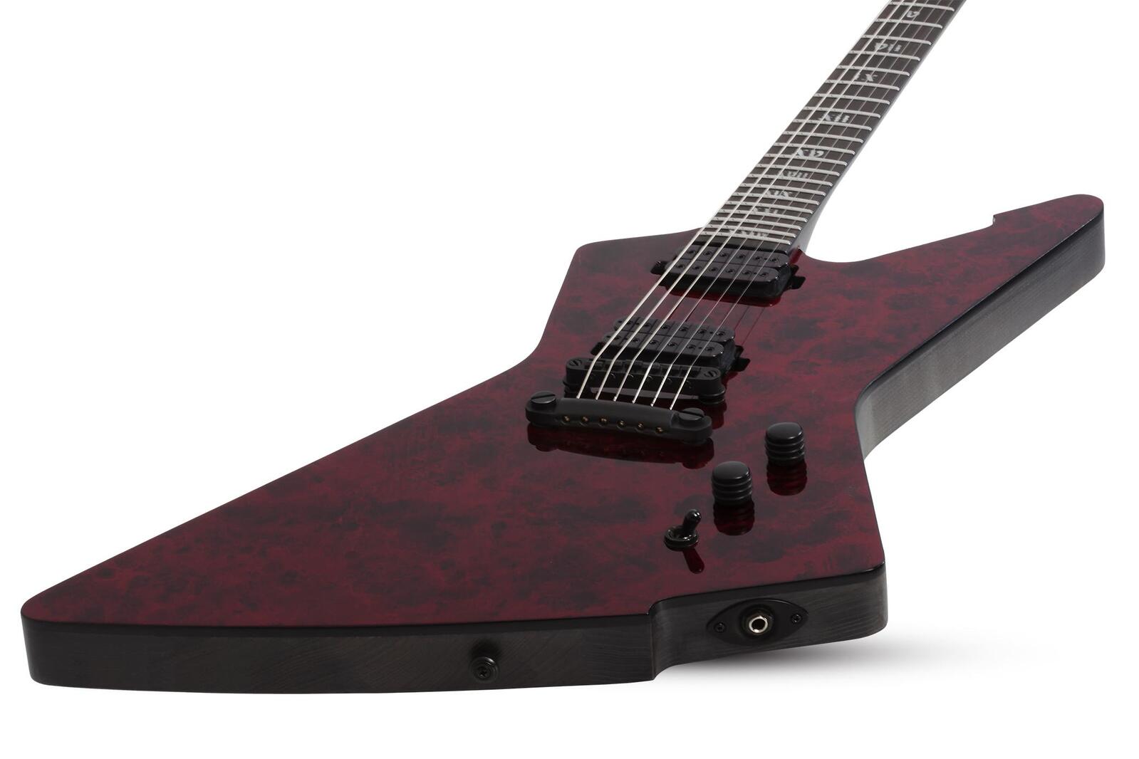 Schecter E 1 Apocalypse Explorer Shape Red Reign Gold Coast Music