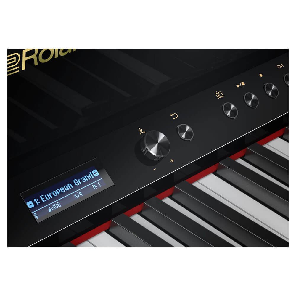 Roland LX708PE Digital Piano Polished Ebony Gold Coast Music