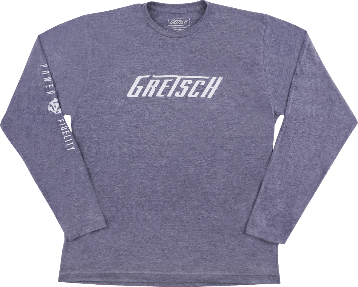 Gretsch® Power and Fidelity™ Long Sleeve T-Shirt, Grey, L