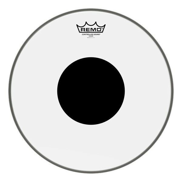 Remo CS-1322-10 Controlled Sound Bass Drum Head Skin 22 inch Clear With Black Dot 