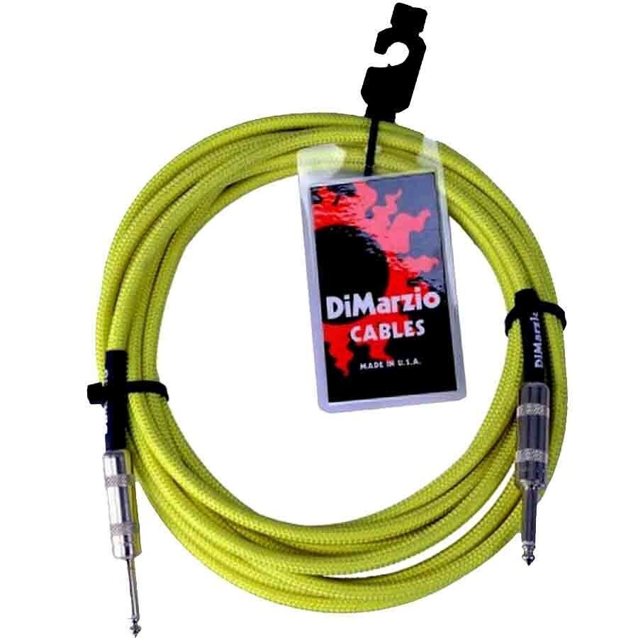 Dimarzio 10 ft Guitar Cable Instrument Lead Neon Green