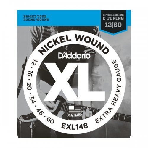 D'Addario EXL148 Nickel Wound Electric Guitar Strings, Extra-Heavy, 12-60