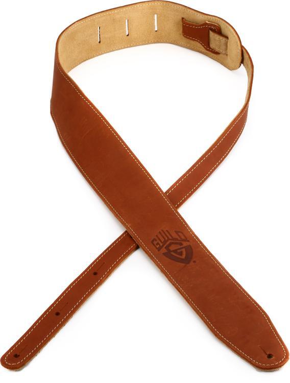 Guild Deluxe Leather Guitar Strap Brown