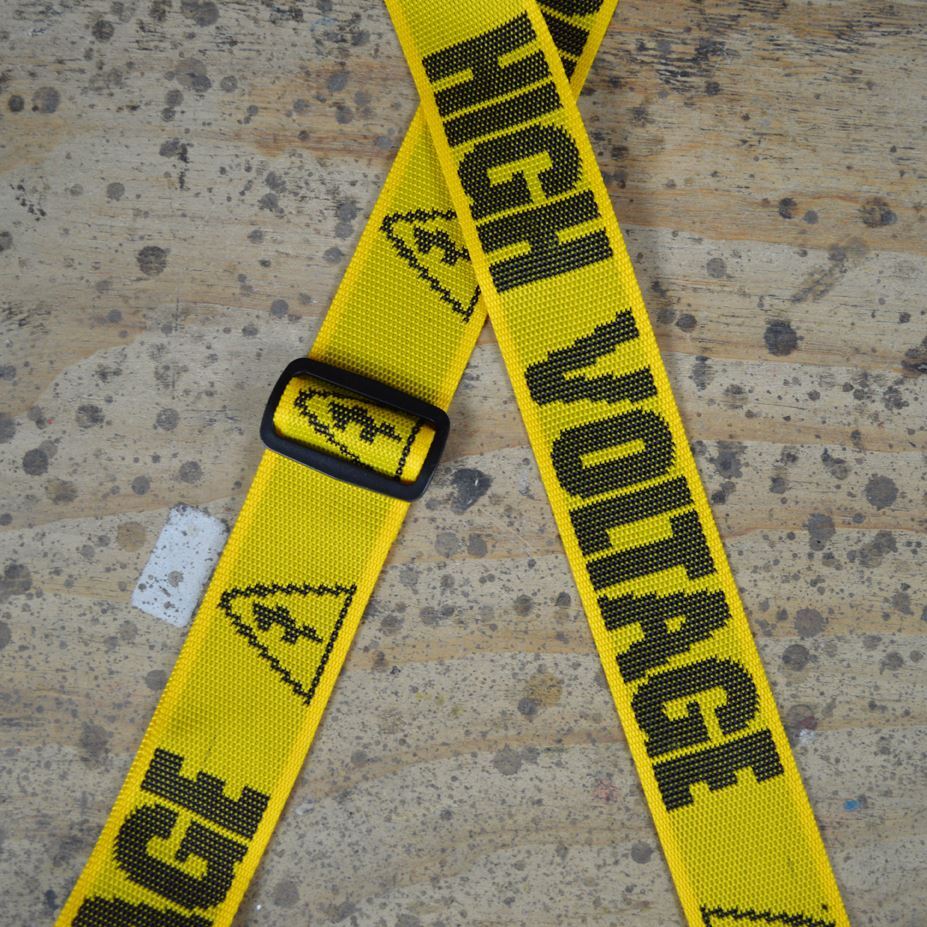 HIGH VOLTAGE PRINTED WEBBING GUITAR STRAP