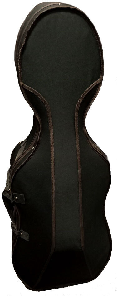 MBT 4/4 Size Hard-Foam Cello Case with Wheels in Black/Brown