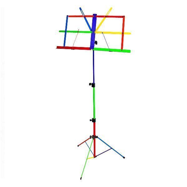 Xtreme MS109H Fold Up Music Stand Harlequin Design Rainbow Colours