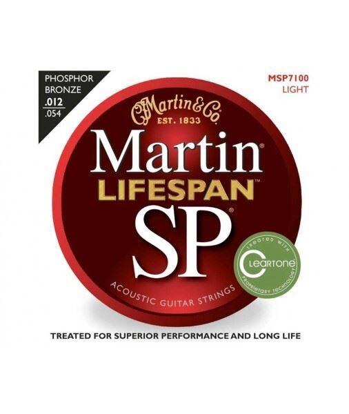Martin MSP7100 SP Lifespan Phosphor Bronze Light Acoustic Guitar