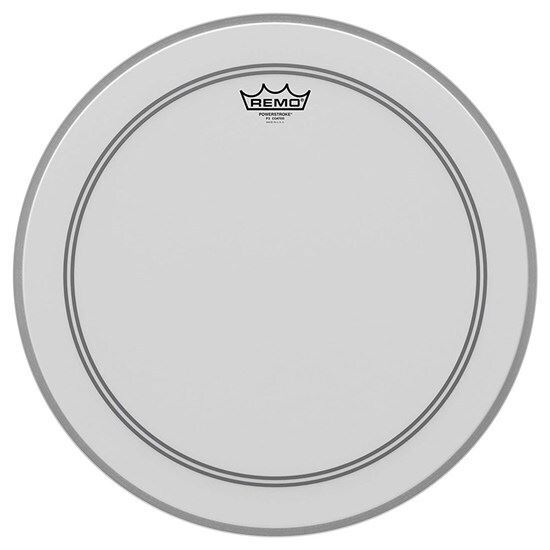 Remo P3-1120-C2 Powerstroke P3 Coated 20" Bass Drumhead, w/ Falam Patch