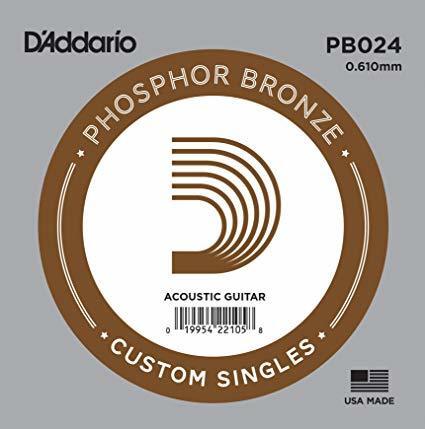 D'Addario PB024 Single Phosphor Bronze Wound