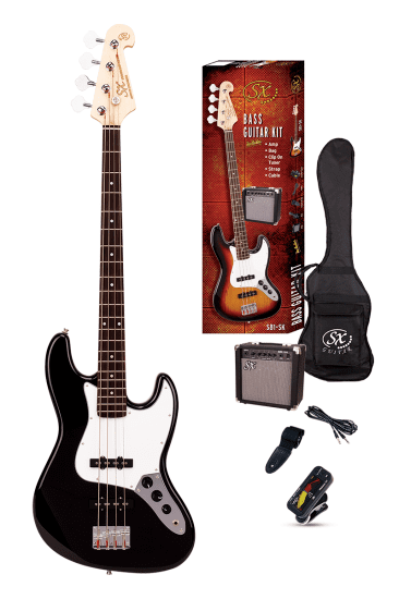 Essex SB1SKB Electric Bass Guitar Pack 