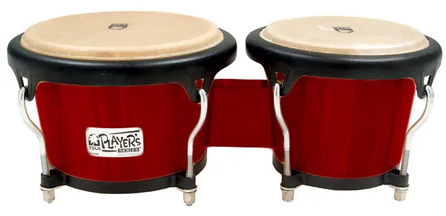 Toca 7 and 8-1/2 Inch Players Series Wooden Bongos in Cherry