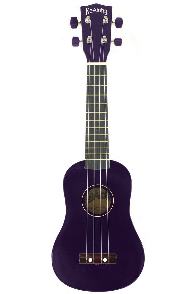 Kealoha UK40PURPLE Ukulele w Bag Purple Gold Coast Music