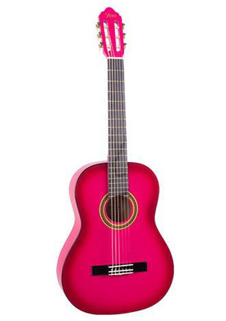 Valencia VC102PKS 1/2 Size Classical Guitar – Pink Sunburst
