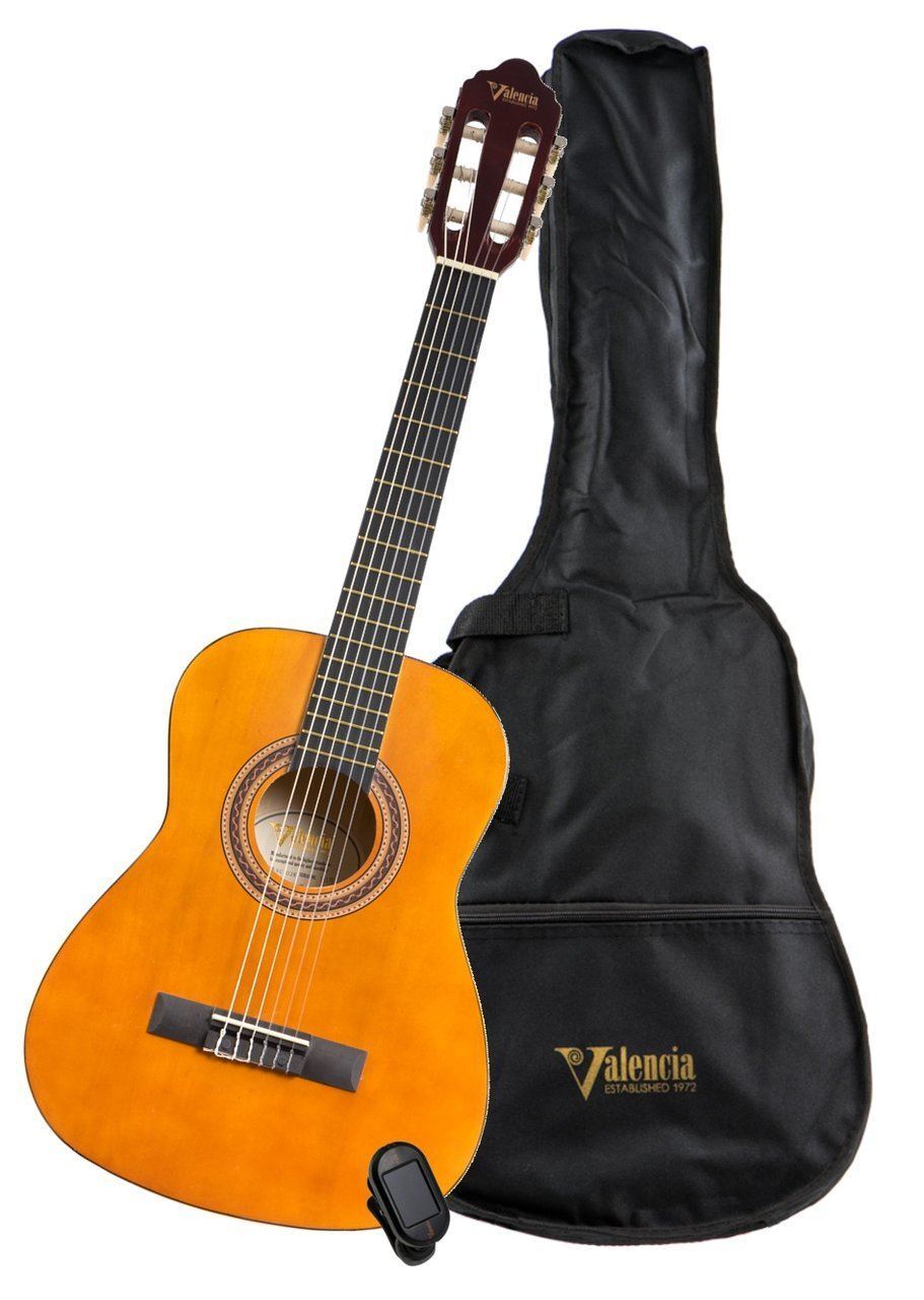 Valencia VC104K 4/4 Size Nylon Classical Guitar Package Natural