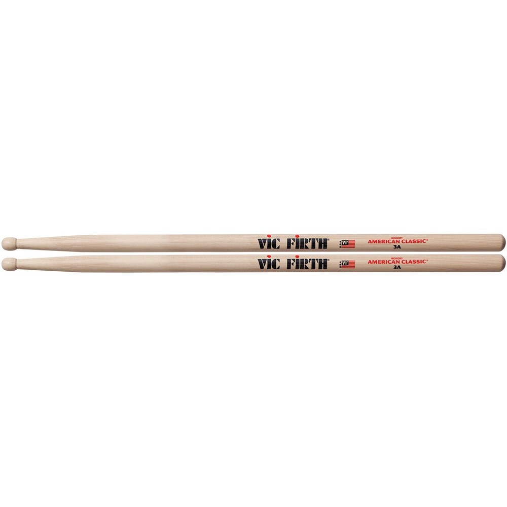 Vic Firth American Classic 3A Wood Tip Drum Sticks