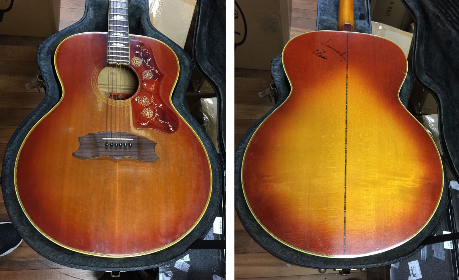 Gold Coast Music store's signed, vintage Elvis Presley Gibson J-200 acoustic guitar