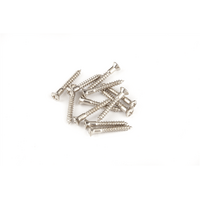 Fender Pure Vintage Strap Button Mounting Screws, Nickel (12)