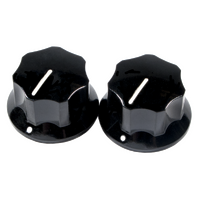 Fender Pure Vintage 1965 Jaguar Skirted Knobs (2) Black