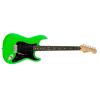 Fender Dealer Exclusive Player Stratocaster, Ebony, Neon Green
