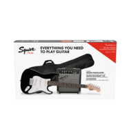 Fender Squier Stratocaster Electric Guitar Pack Black w/ Frontman 10G Amp