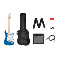 Fender Squier Affinity Series Stratocaster HSS Pack, Maple Fingerboard, Lake Placid Blue, Gig Bag, 15G