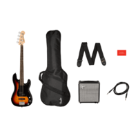 Fender Squier Affinity Series Precision Bass PJ Pack, Laurel Fingerboard, 3-Color Sunburst, Gig Bag, Rumble 15