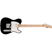 Fender Squier Sonic Telecaster, Maple Fingerboard, White Pickguard, Black