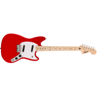 Fender Squier Sonic Mustang, Maple Fingerboard, White Pickguard, Torino Red