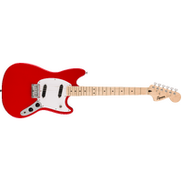 Fender Squier Sonic Mustang, Maple Fingerboard, White Pickguard, Torino Red