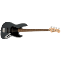 Fender Squier Affinity Series Jazz Bass, Laurel Fingerboard, Black Pickguard, Charcoal Frost Metallic