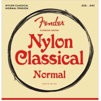 Nylon Acoustic Strings, 100 Clear/Silver, Tie End, Gauges .028-.043, (6)