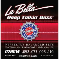 La Bella 0760M Deep Talkin' Bass 1954 Original Flat Wound Electric Bass Strings