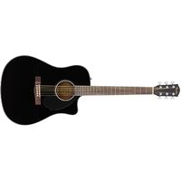 Fender CD-60SCE Dreadnought, Walnut Fingerboard, Black