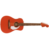 Fender Malibu Player, Walnut Fingerboard, White Pickguard, Fiesta Red