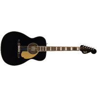 Fender Malibu Vintage, Ovangkol Fingerboard, Gold Pickguard, Black