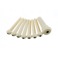 Fender Bridge Pin Set, Ivory with Black Dot (7)