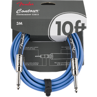 Fender Contour 10' Instrument Cable Lake Placid Blue