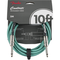 Fender Contour 10' Instrument Cable Sherwood Green