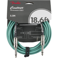 Fender Contour 18.6' Instrument Cable Sherwood Green