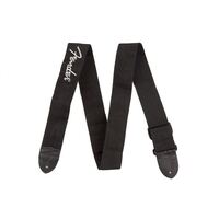 Fender® 2" Black Poly Strap w/ Grey Fender® Logo