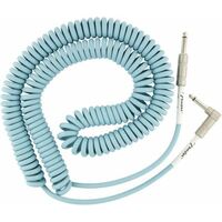Fender Original Series Coil Cable Straight/Angle 30' Daphne Blue