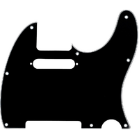 Fender Pickguard, Telecaster, 8-Hole Mount, Black, 3-Ply