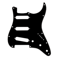 Fender Pickguard, Stratocaster® S/S/S, 11-Hole Mount, B/W/B, 3-Ply