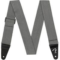 Fender Modern Tweed Strap, White/Black 2"