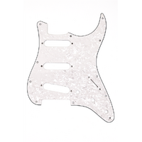 Fender Pickguard, Stratocaster® S/S/S, 11-Hole Mount, White Pearl, 4-Ply