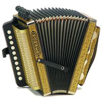 Hohner Vienna Model 114D Diatonic Accordion in Gold Brand