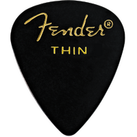 Fender Classic Celluloid Black 351 Shape Thin