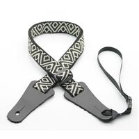 DSL 25mm Ukulele Poly Black & White Strap