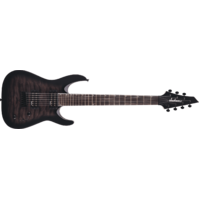 Jackson JS Series Dinky Arch Top Guitar JS22Q-7 DKA HT, Amaranth Fingerboard, Transparent Black Burst